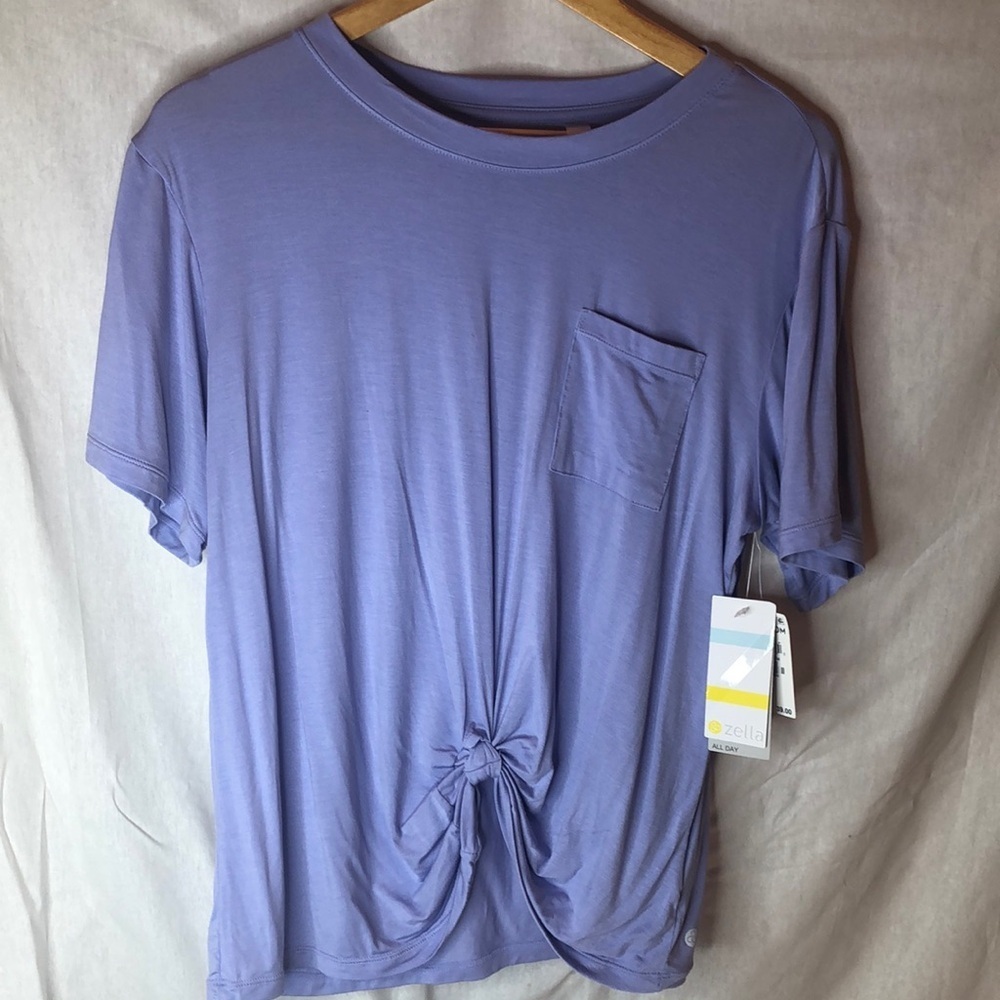 Zella Short Sleeve Tee comfortable Workout top Lavender Women’s XS NWT